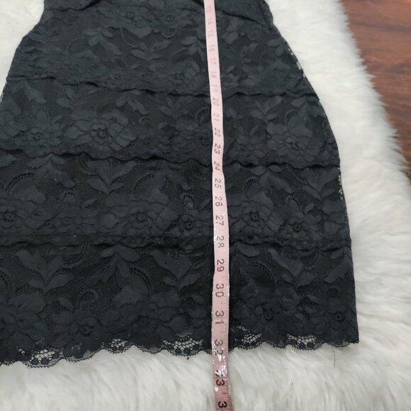 Guess Black Lace Bodycon Dress S - Picture 9 of 11